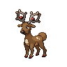 rslashrats:here’s my stantler shiny recolor where it turns into a darker brown instead of a lime gre