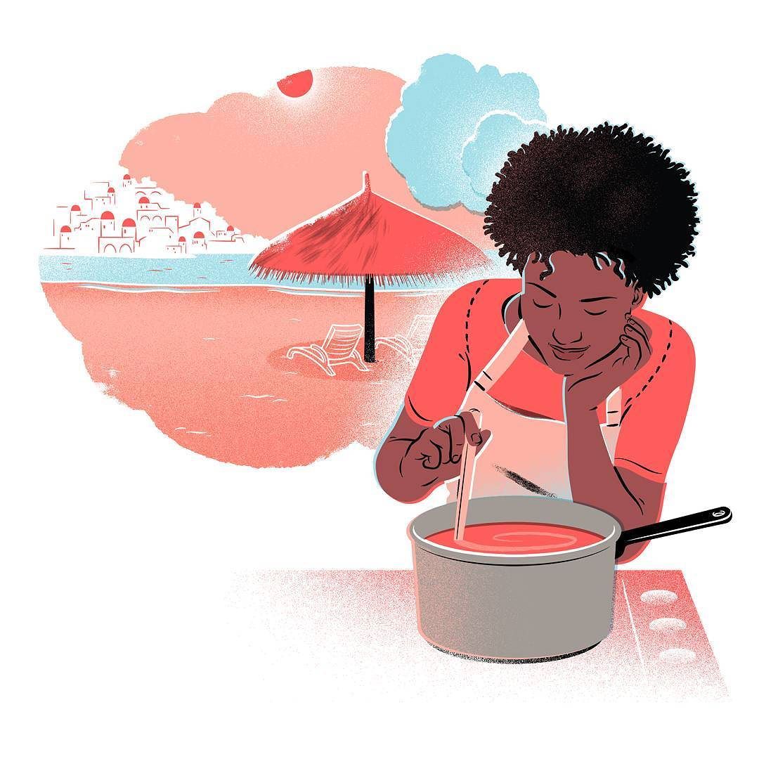 Dreaming of the Mediterranean while cooking 🔆🏖️ #illustration #food #foodie #cooking #cooking101 #foodillustration #healthy #nutrition #dreaming #daydream #design #artwork #digitalart #drawing #colour #color #creative #graphicart #flatdesign...