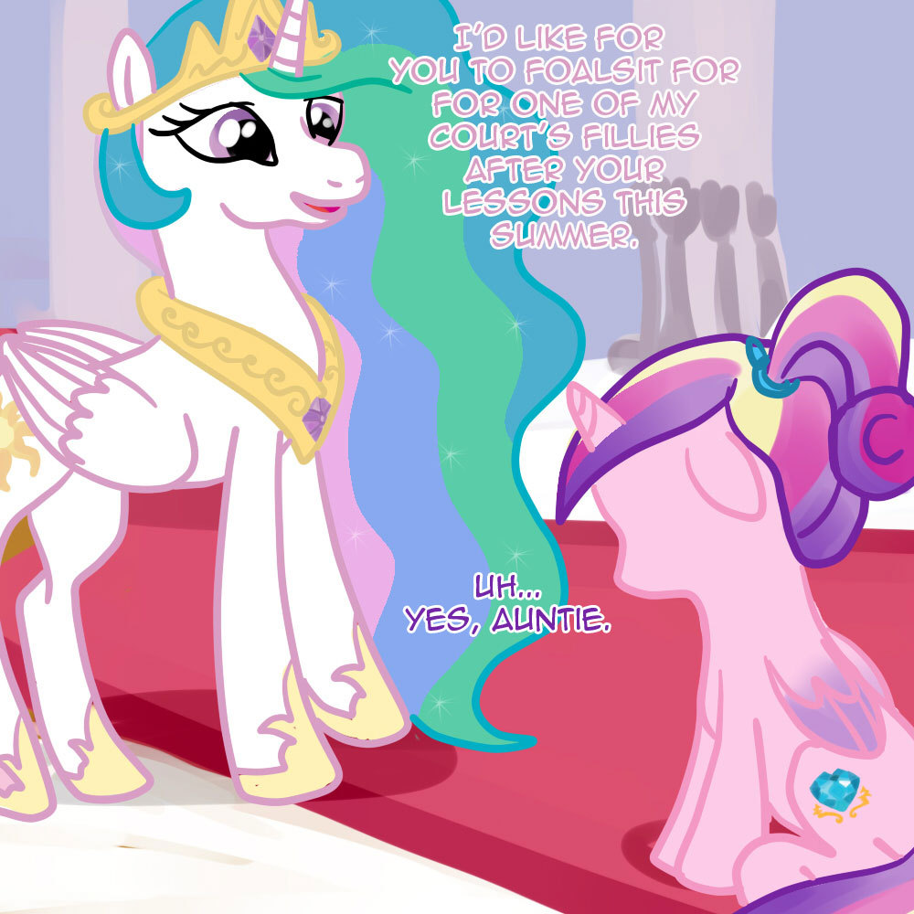 teenprincesscadance:  and… so I started foalsitting for Twilight Sparkle. Of course