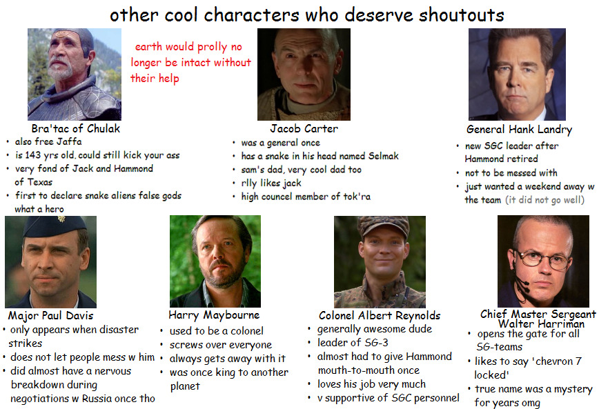 1989nihil:  theresoneicouldcallking:   And when you’re done with SG-1 seaons 1