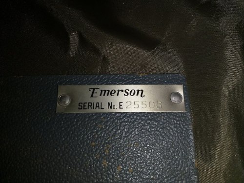 Emerson E501 (1959?)My “new” toy.Dunno what I’m gonna do with it besides clean it, I don’t really ne