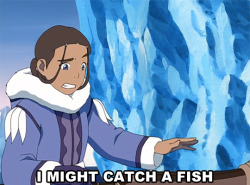 polytropic-liar:  sylvershadoes:  writebastard:  Katara: When we first see her attempt waterbending (“The Boy in the Iceberg”), and just before she executes her final strategy against Fire Lord Azula (“Sozin’s Comet, Part 4”). She seems to have