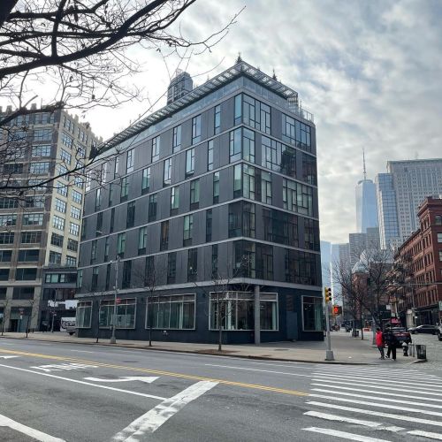 There’s an interesting story behind this residential building in TriBeCa (Greenwich str &a