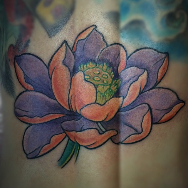 #Tattoo #Tatuaje #ink #loto #lotus #lototattoo #color #colors #inked #oriental #neo
