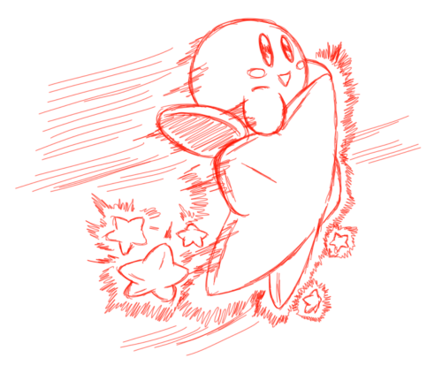 artattackkami:A batch of more cleaned up sketches. The majority are Kirby since I was taking the tim