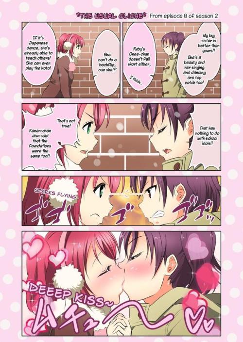 ✧･ﾟ: *✧ Fight fight fight! Kiss kiss! ✧ *:･ﾟ✧♡ Characters ♡ : Ruby Kurosawa ♥ Leah Kazuno♢ Anime ♢ :