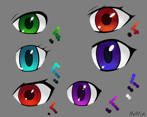 Some practise with anime eyes.