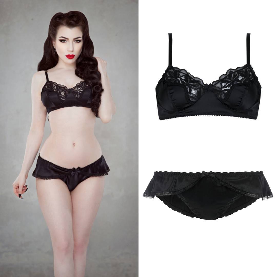 aytengasson:  The Nina soft cup bralet and skirted knicker set is now online at www.aytengasson.com