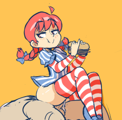 ambris-waifu-hoard: sketchpaddy: baconator and cream soda I’m probably not gonna get on the Wendy’s meme bandwagon, but damn, this is a good pic.  Gawd I am hungry for some Wendy right about now~ ;9