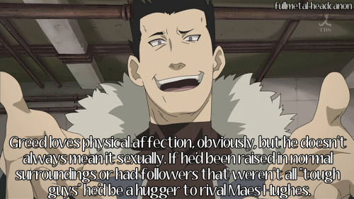 fullmetal-headcanon: Greed loves physical affection, obviously, but he doesn’t always mean it 