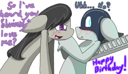 youobviouslyloveoctavia:  Happy Birthday for yesterday! :D B-but… OTP… And stuff… o///o  X3