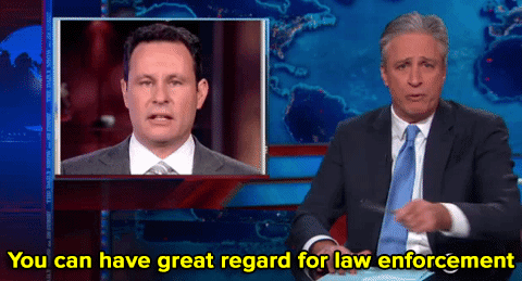 micdotcom:  Jon Stewart’s words about police brutality and officer deaths from two years ago are now more relevant than ever. It’s no surprise his quote is going viral again, especially after one OITNB star tweeted it early this morning.