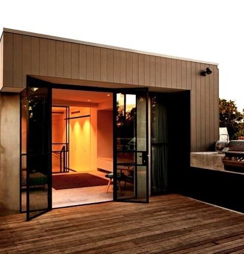 Uncovered Deck In MelbourneInspiration For A Small Contemporary Rooftop Outdoor Kitchen Deck Remodel