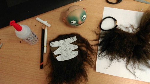 WIG MAKING!! At first I tried to make a wig for Tootega from those synthetic hair things that y