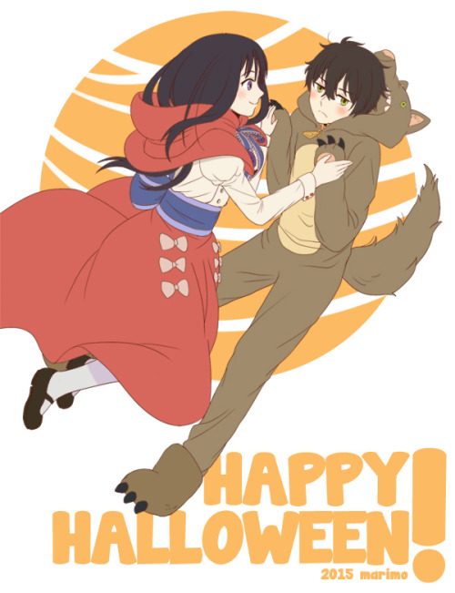 Happy Halloween! Eru and Houtarou as the Red Riding Hood and the Wolf; these two are so cute!