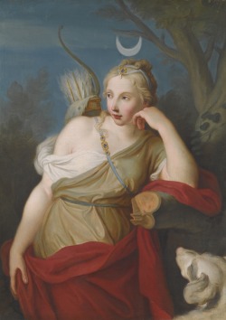 monsieurleprince: Pietro Antonio Rotari (1707 - 1762) - Diana goddess of the hunt, leaning against a tree 