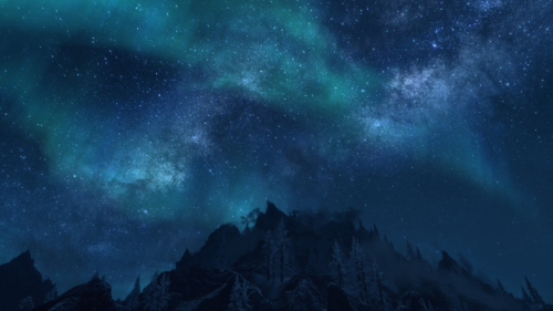 Porn caladran:  Night sky, near Windhelm ~* photos