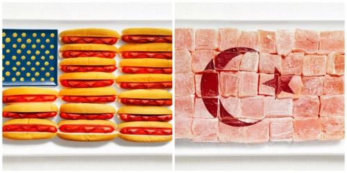 pbsparents:  Fun Food Flags! Can you guess which countries are represented? Hint: The food used to make the flag is usually associated with that country… Source (and answers!) here: http://bit.ly/n2Uxn8