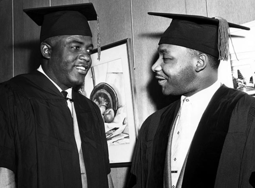 juniusworth:  Jackie Robinson and Martin Luther King Jr receiving honorary degrees