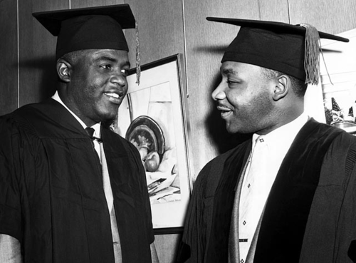 juniusworth:   Jackie Robinson and Martin Luther King Jr receiving honorary degrees