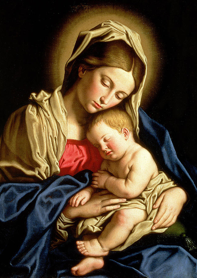 system2:  Kim &amp; North (2014) x Madonna and Child (17th century), by Il Sassoferrato.