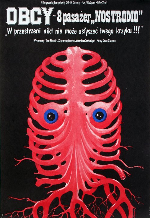 polskieplakaty:  Jakub Erol Obcy - 8. pasażer “Nostromo” (Alien) Printed: 1980 Size