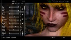 race menu and mature skin textures