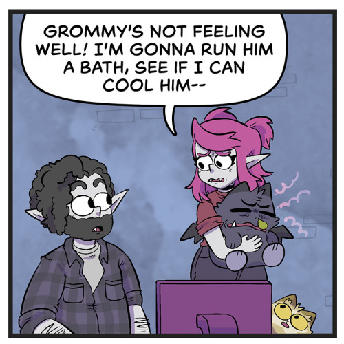 Uh oh! Poor Gromlin is feeling under the weather in a brand new episode of B+S! Read it for free at 