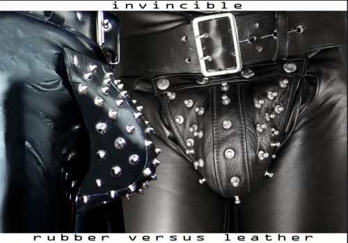 iamsatanssoldier:  Bulging spiked black leather Gods, God is lust 
