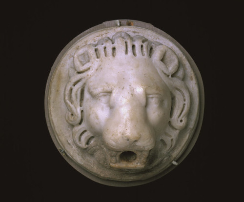 theancientwayoflife:~ Lion’s-head waterspout.Culture: RomanDate: ca. A.D 200Medium: Marble