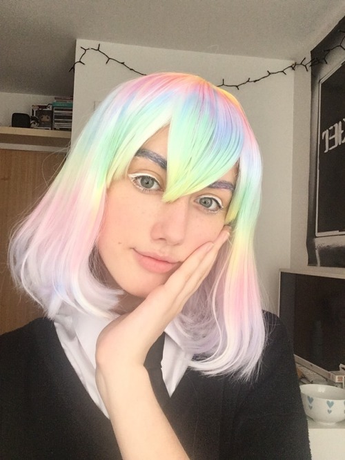 lil costest of dia from houseki i did today :’) i just finished with the wig and i’m so happy w how 