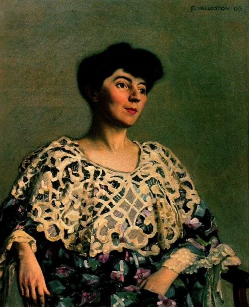 Marthe Mellot (wife of Alfred Natanson), 1906, Felix VallottonMedium: oil,canvas