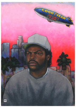 Eatsleepdraw:  “Even Saw The Lights Of The Goodyear Blimp, And It Read ‘Ice Cube’s