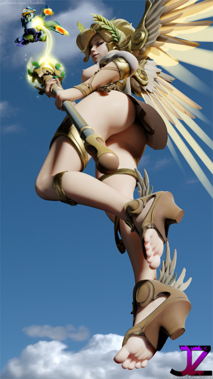 junkerz:  Mercy - Sky AngelPublic: Imgur / Patreon DLNo Watermark: 1080p • 2K • 4KI’m making a few changes on how I produce with Blender. And I’ve got a new logo.  Patreon | Model List | Ask me | Rejunk