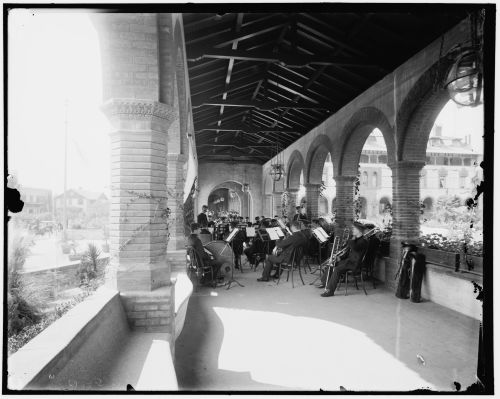 St. Augustine, Florida. The Plaza and Ponce de Leon Hotel. Between ca. 1880-1898.