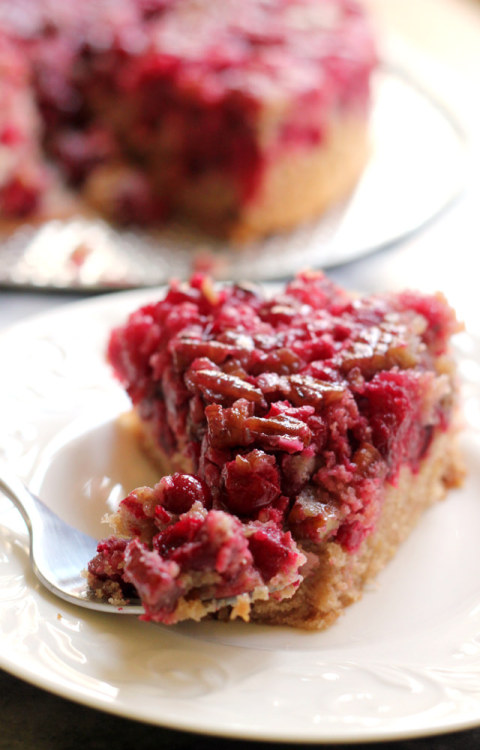 Cranberry Pecan Upside Down Cake