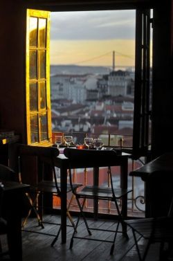 bluepueblo:  Sunset, Lisbon, Portugal photo