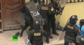 kropotkindersurprise:  November 1 2014 - Cops in Peru beat and shot residents resisting