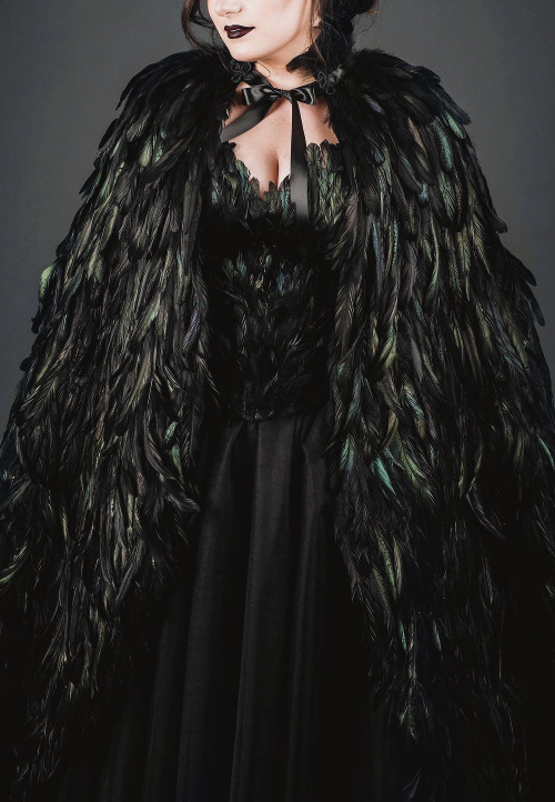 Xiaolin Design ‘Maleficent’ & ‘Black Swan’ Haute Couture Cape and Gown [x] [x]
