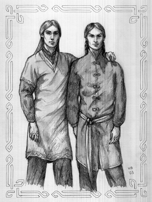 turgonthewise:Turgon and Fingon, by Karen Beaser. [Source]