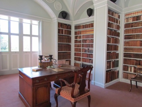 cair–paravel:The book room in Wimpole Hall, Cambridgeshire. The room was designed by Sir John 