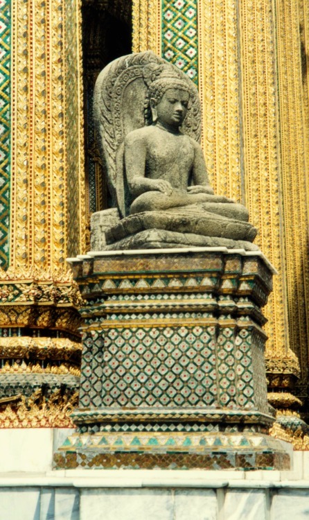 Image of Buddha in Lotus Position, Grand Palace, Bangkok, Thailand, 2000.