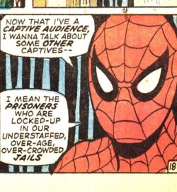 funnypages: Topical in 1971, topical now Amazing Spider-Man #99 