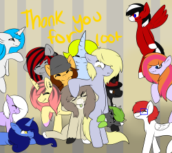 ask-oddends:  Thank you all ! Sorry If I didn’t get you in but ask me some questions and you might be drawn in the answer !   Featuring 2 blogs that follow me that I love , and who have supported me :http://jerkyhooves.com/http://askmimieponi.tumblr.com/