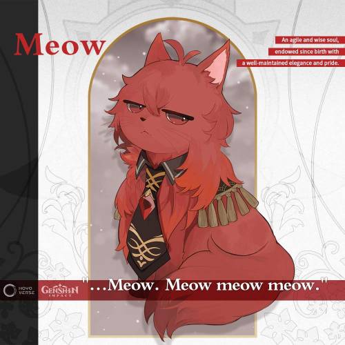 "Meong. Meong, Meong, Meong."
