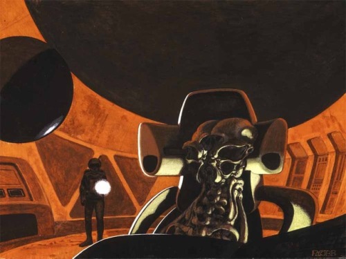talesfromweirdland:‪Concept art for ALIEN (1979) by the great Ron Cobb.‬