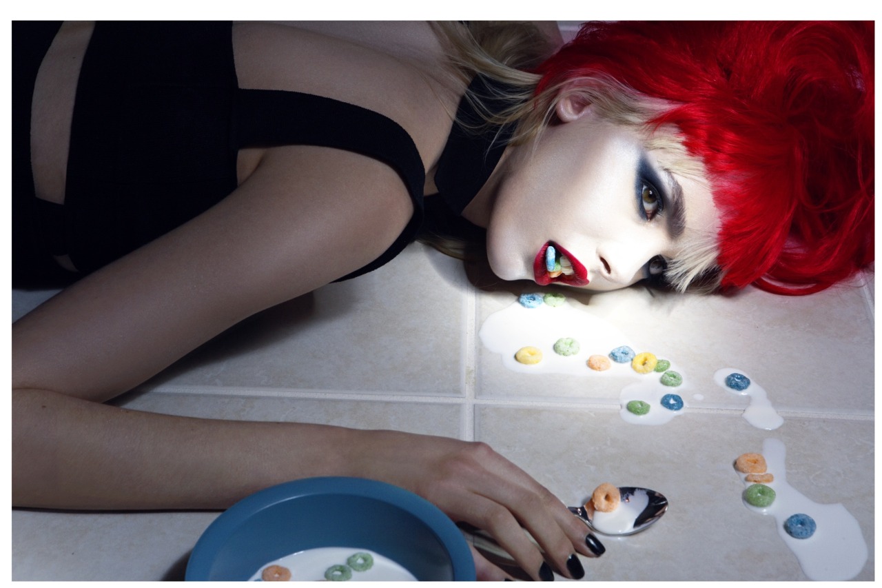 ❤  Cereal killer.Photograph by Steven Klein; styled by Camilla Nickerson; W magazine March 2007.