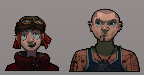 Portraits of some of the characters you’ll meet in Diluvion.