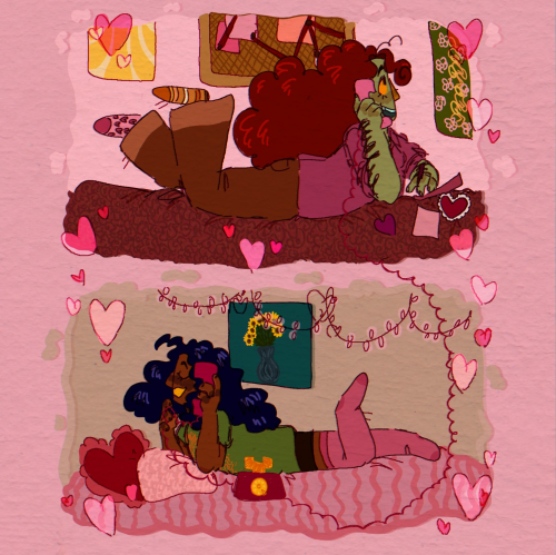 crittersteeths:lomg distance valentines this year &lt;:-] (i 4got to post this on the day of val