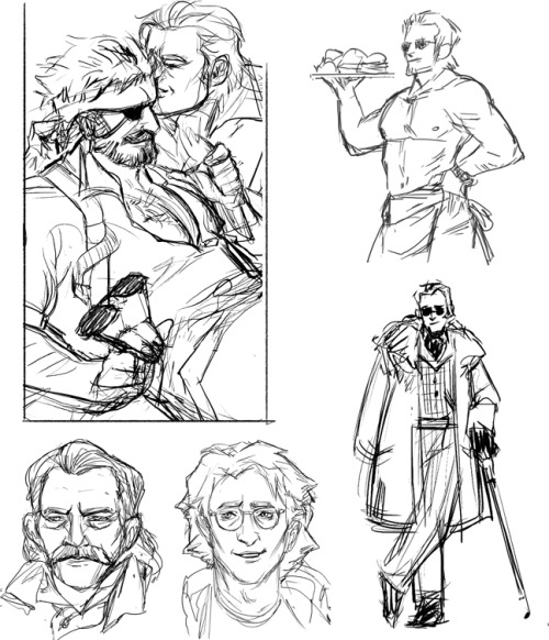 Dug through some poorly-named PSDs and pulled out some Metal Gear sketches from the end of 2015 that